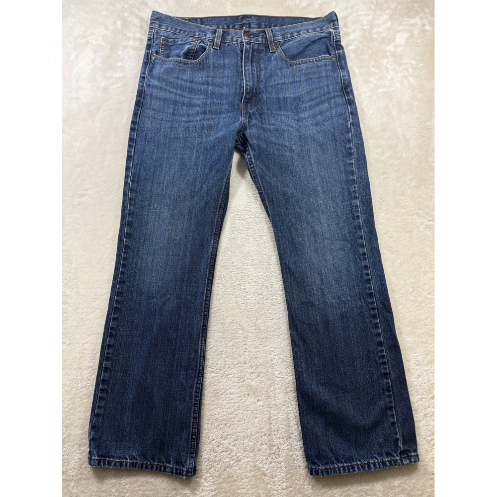 Levi's Mens 527 Slim Bootcut Denim Blue Jeans W34 L30 Meas: 35x29